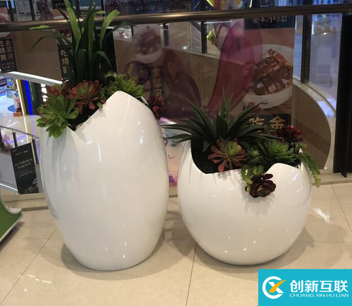 【序號(hào)19-179】重慶玻璃鋼花盆，商場(chǎng)花盆定制