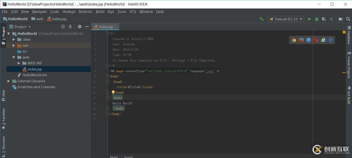 怎么使用IDEA創(chuàng)建Java Web項(xiàng)目并部署訪問(wèn)