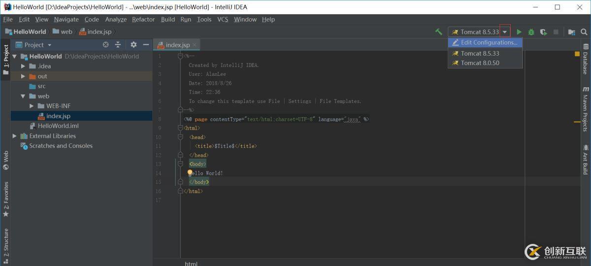 怎么使用IDEA創(chuàng)建Java Web項(xiàng)目并部署訪問(wèn)